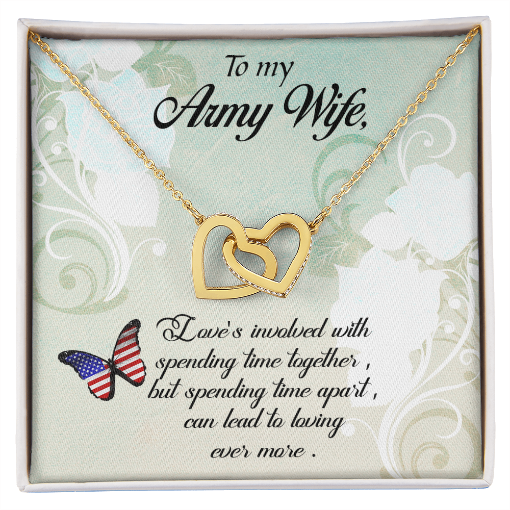 To My Wife Spending Time Together Army Wife Inseparable Necklace-Express Your Love Gifts