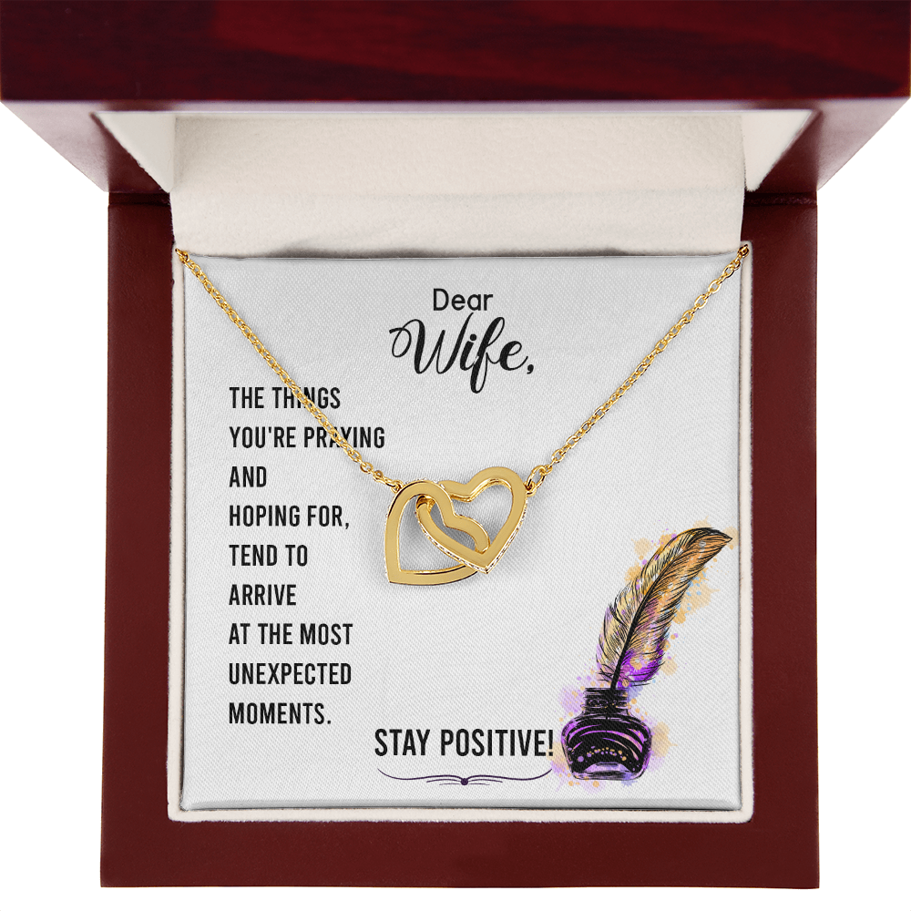 To My Wife Stay Positive Inseparable Necklace-Express Your Love Gifts