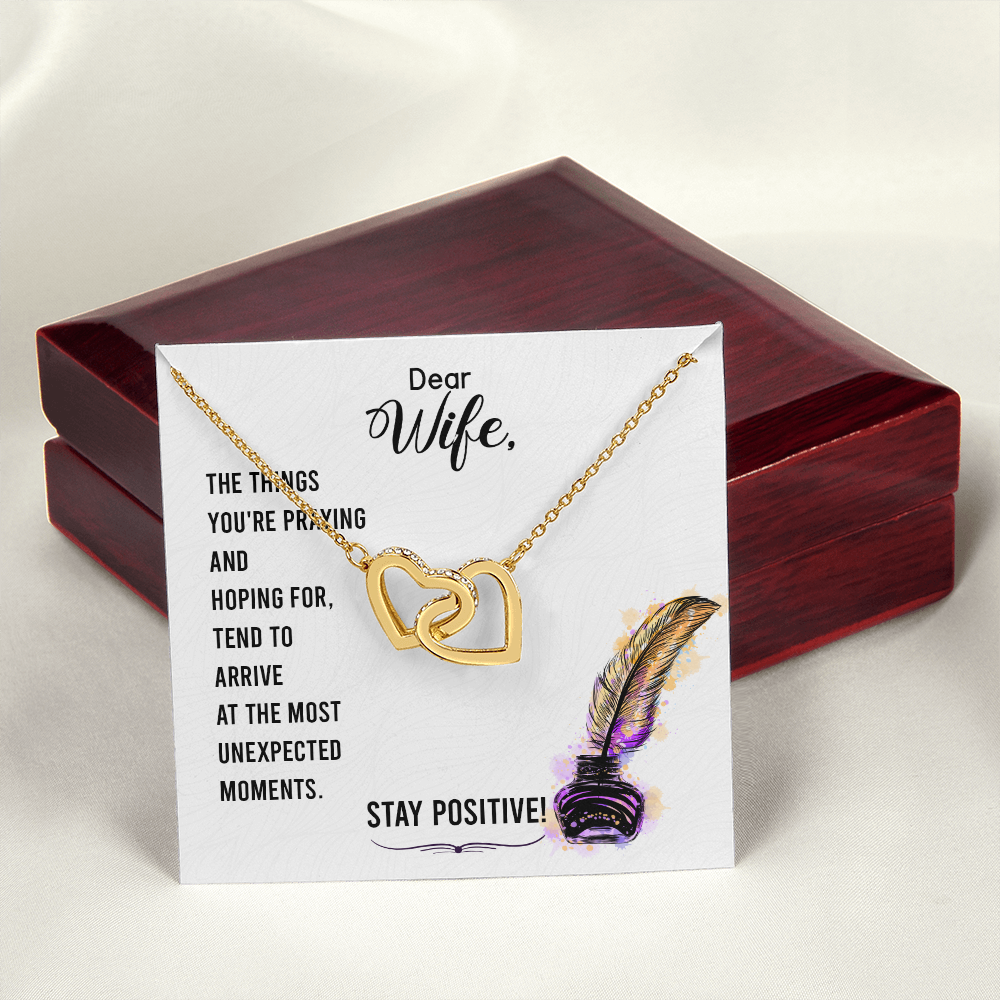 To My Wife Stay Positive Inseparable Necklace-Express Your Love Gifts