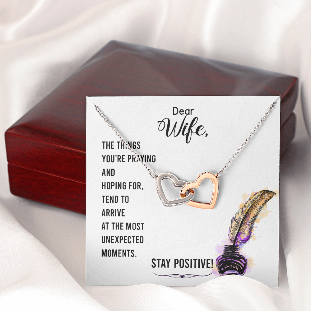 To My Wife Stay Positive Inseparable Necklace-Express Your Love Gifts