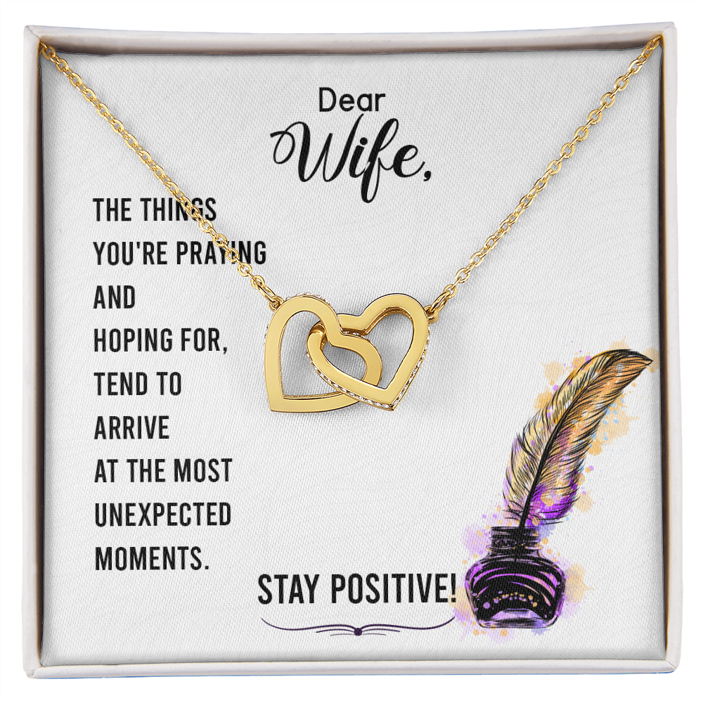 To My Wife Stay Positive Inseparable Necklace-Express Your Love Gifts