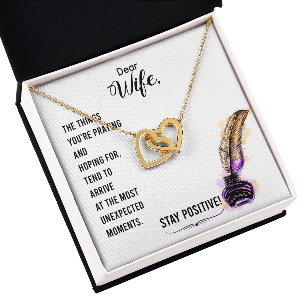 To My Wife Stay Positive Inseparable Necklace-Express Your Love Gifts