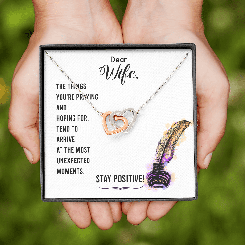 To My Wife Stay Positive Inseparable Necklace-Express Your Love Gifts