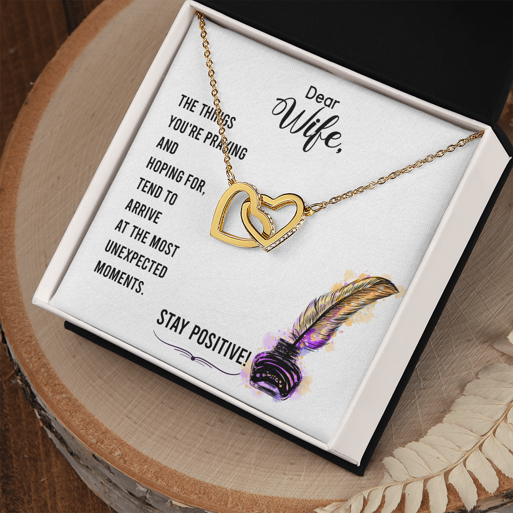 To My Wife Stay Positive Inseparable Necklace-Express Your Love Gifts