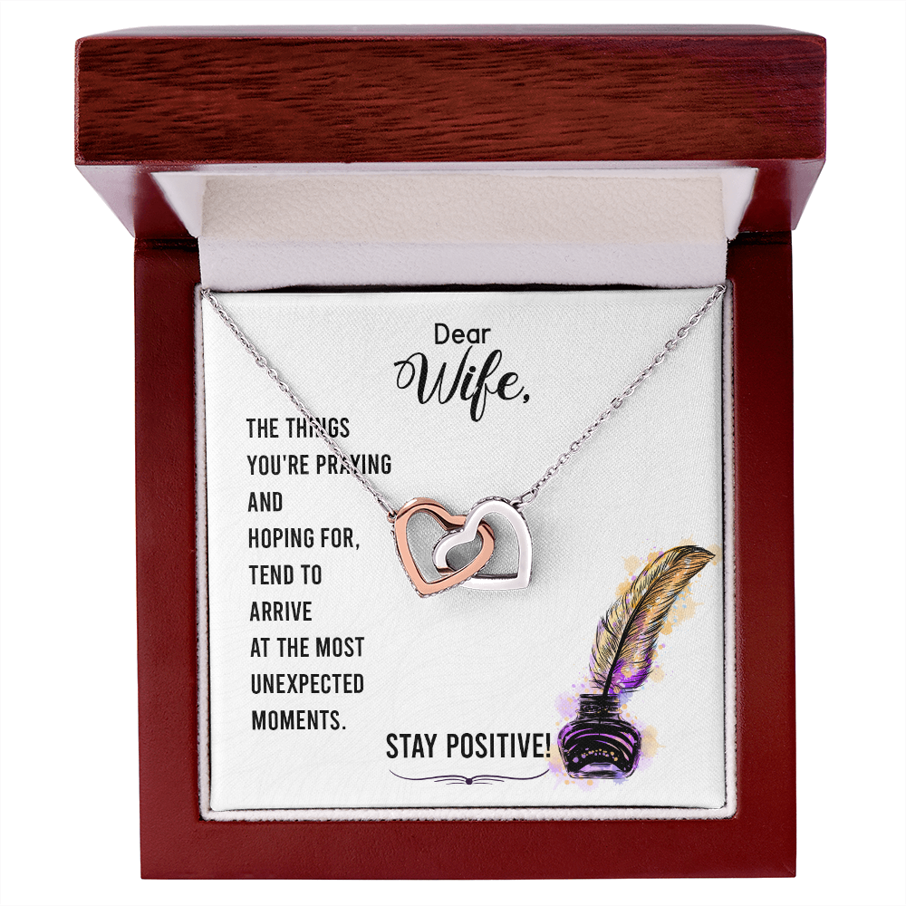 To My Wife Stay Positive Inseparable Necklace-Express Your Love Gifts