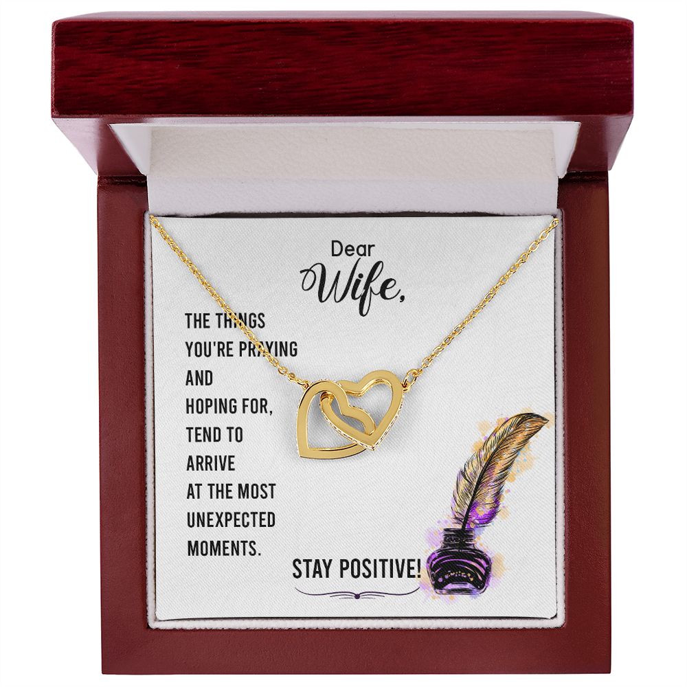 To My Wife Stay Positive Inseparable Necklace-Express Your Love Gifts