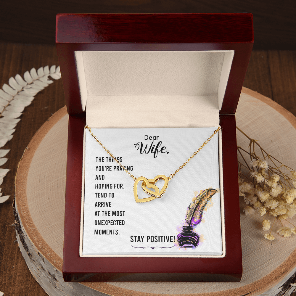 To My Wife Stay Positive Inseparable Necklace-Express Your Love Gifts