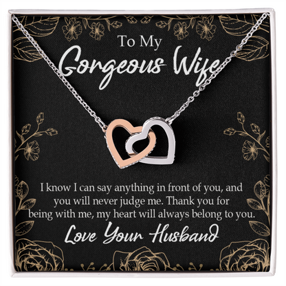 To My Wife Thank You For Being With Me Inseparable Necklace-Express Your Love Gifts