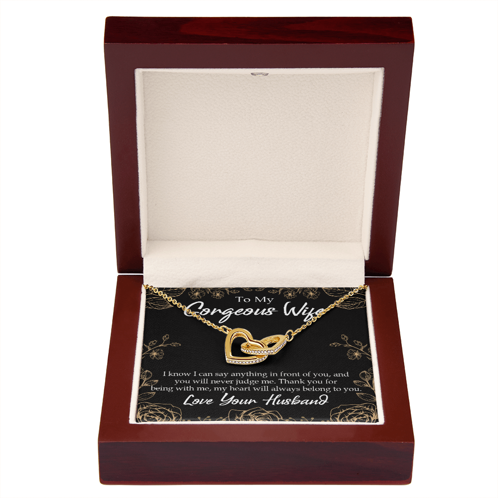 To My Wife Thank You For Being With Me Inseparable Necklace-Express Your Love Gifts