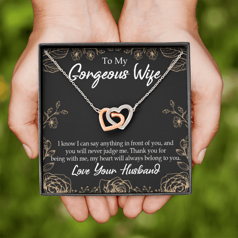 To My Wife Thank You For Being With Me Inseparable Necklace-Express Your Love Gifts