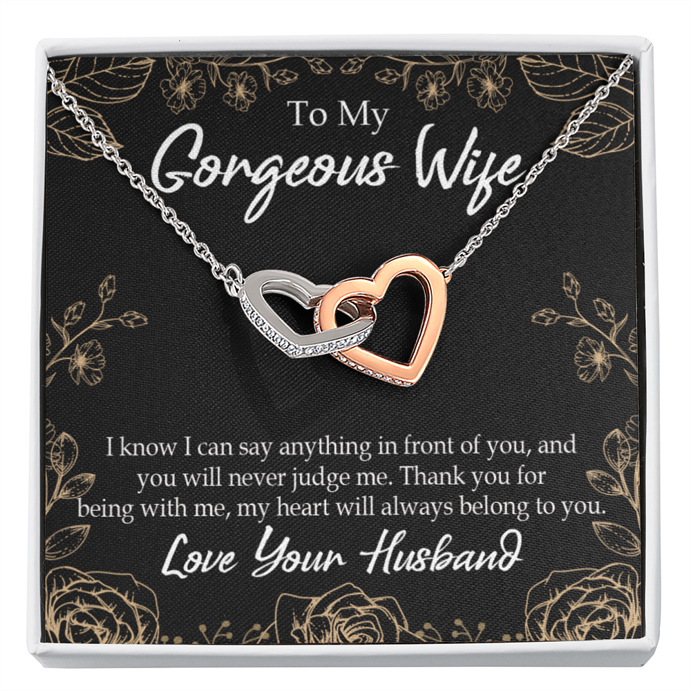 To My Wife Thank You For Being With Me Inseparable Necklace-Express Your Love Gifts