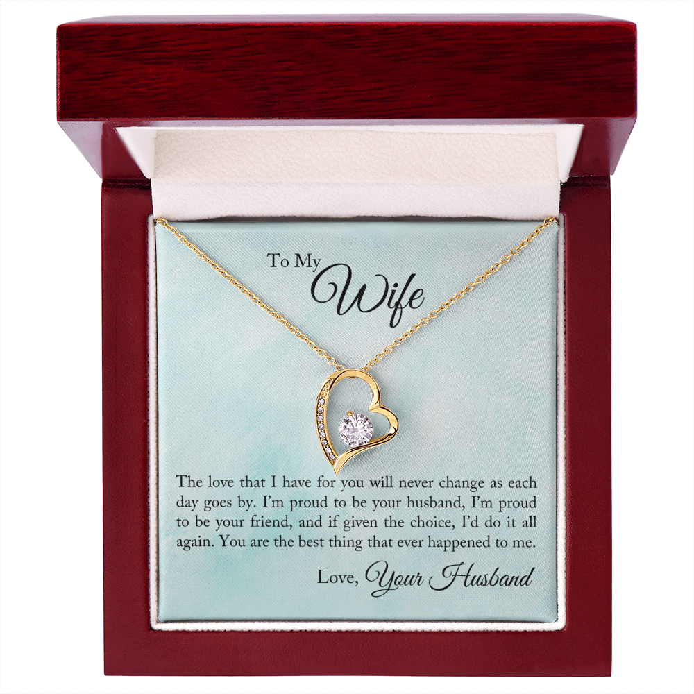 To My Wife The Love That I Have Forever Necklace w Message Card-Express Your Love Gifts