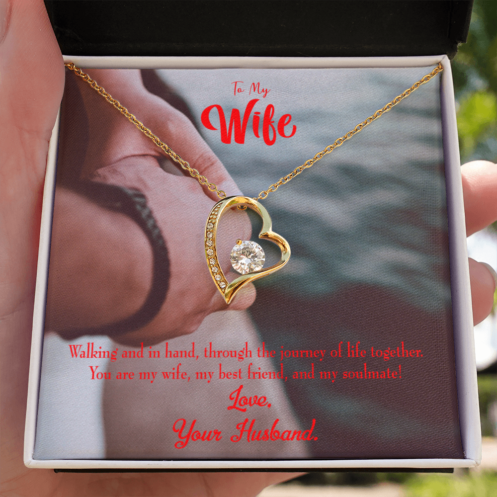 To My Wife To my Soulmate Forever Necklace w Message Card-Express Your Love Gifts