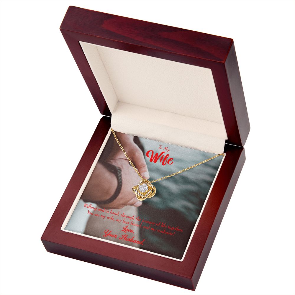 To My Wife To my Soulmate Infinity Knot Necklace Message Card-Express Your Love Gifts