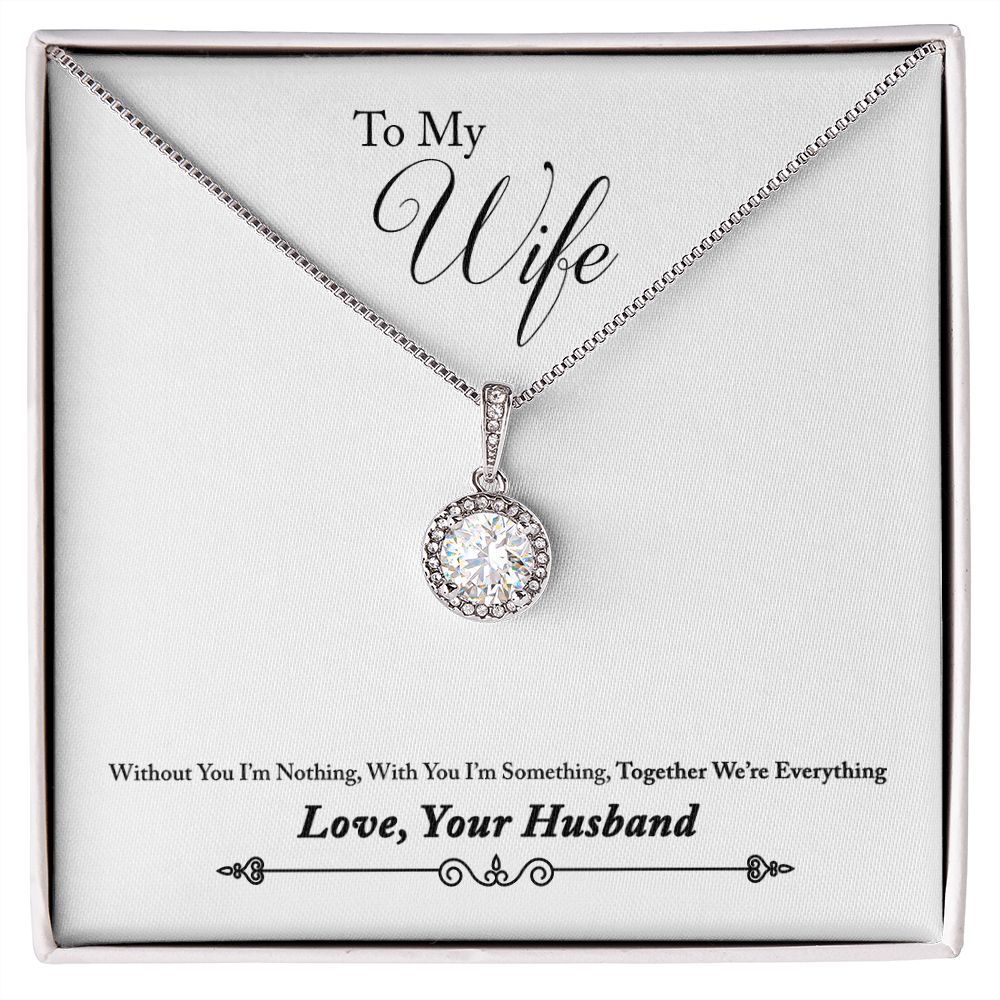 To My Wife Together We're Everything Eternal Hope Necklace Message Card-Express Your Love Gifts