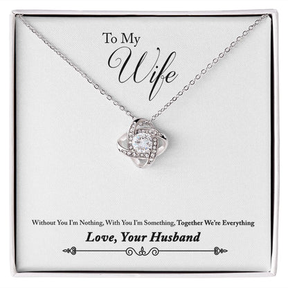 To My Wife Together We're Everything Infinity Knot Necklace Message Card-Express Your Love Gifts