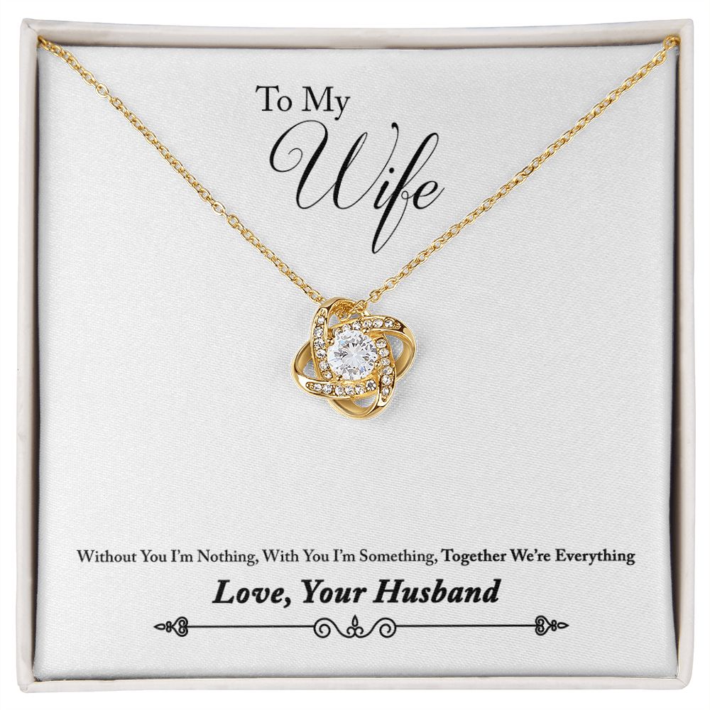 To My Wife Together We're Everything Infinity Knot Necklace Message Card-Express Your Love Gifts