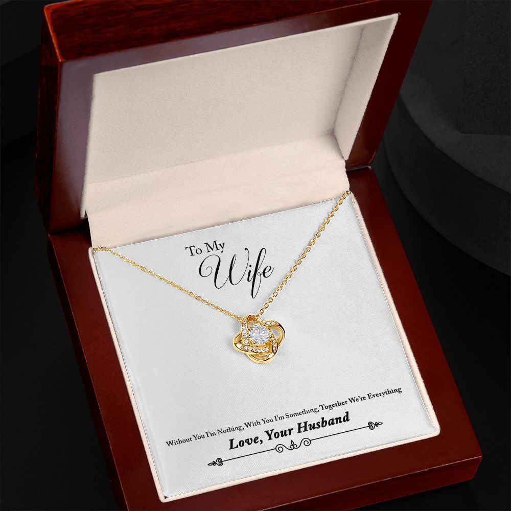 To My Wife Together We're Everything Infinity Knot Necklace Message Card-Express Your Love Gifts