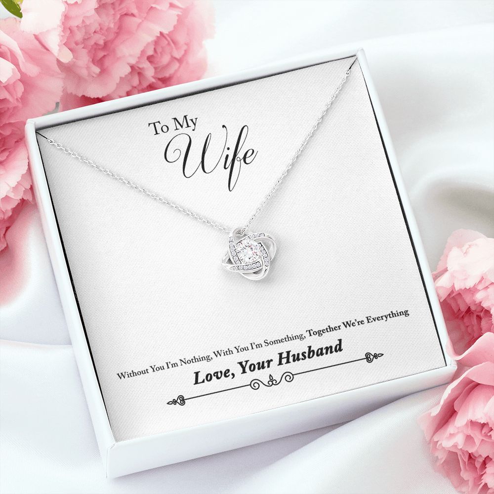 To My Wife Together We're Everything Infinity Knot Necklace Message Card-Express Your Love Gifts