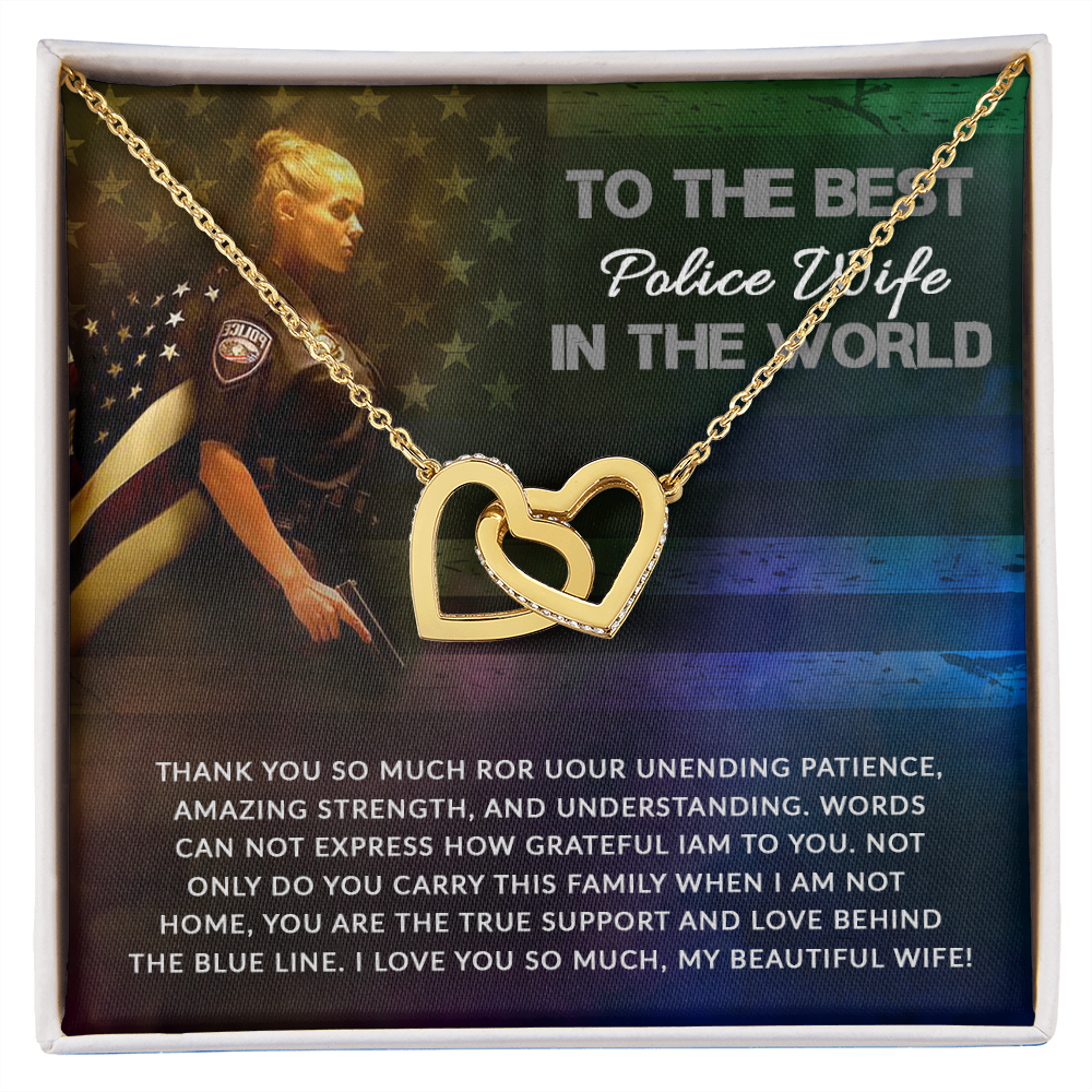 To My Wife Unending Patience Police Wife Inseparable Necklace-Express Your Love Gifts