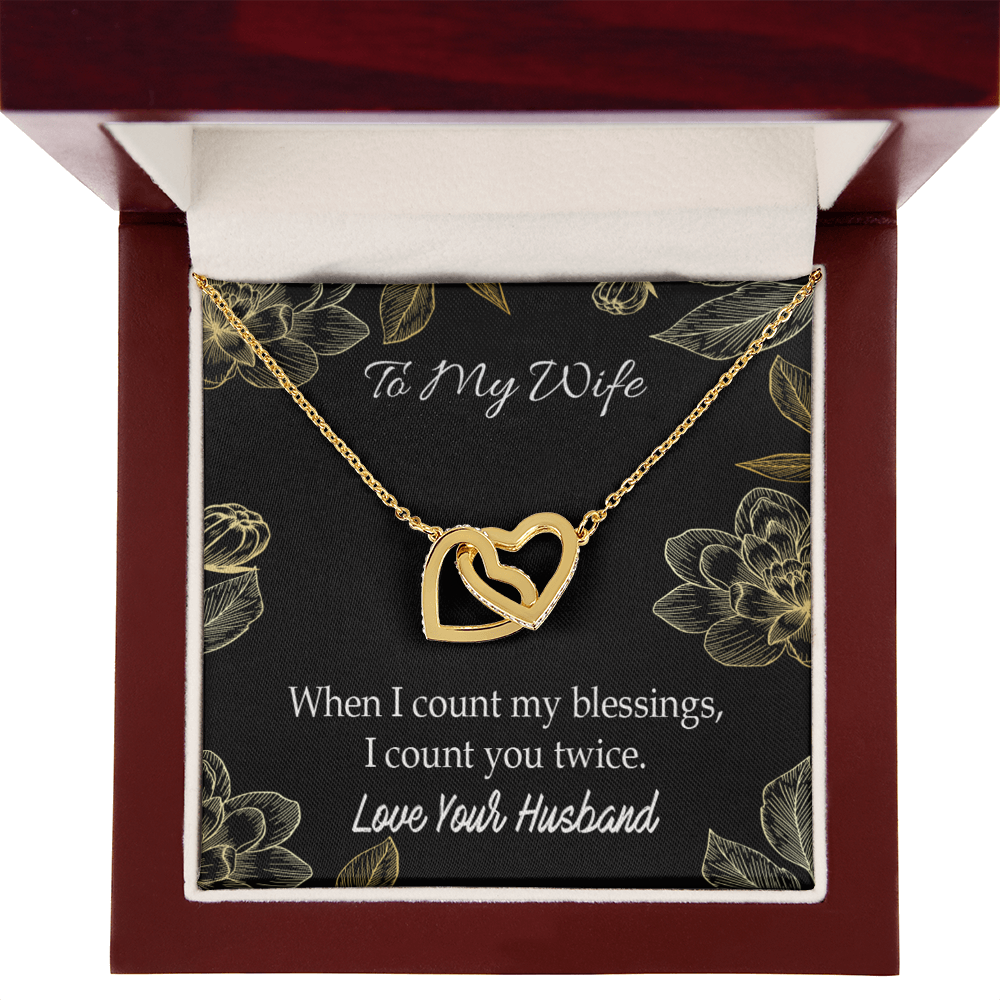 To My Wife When I Count My Blessings Inseparable Necklace-Express Your Love Gifts