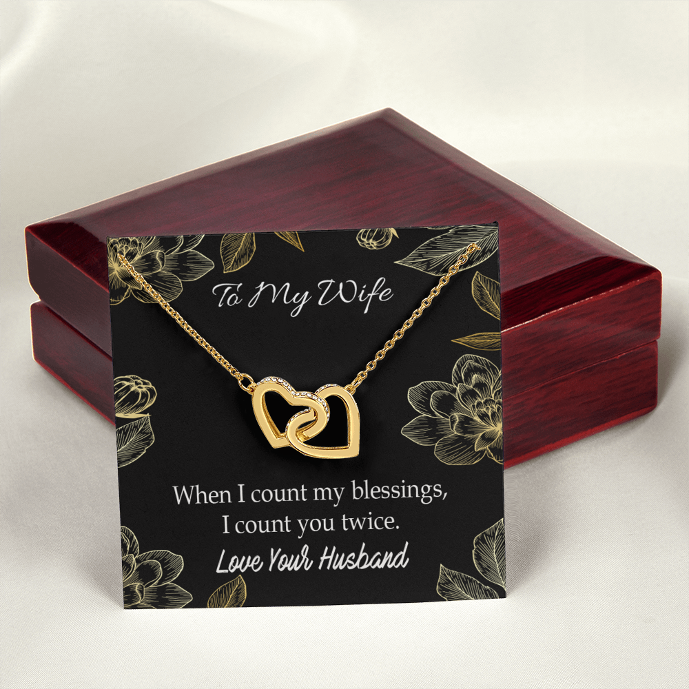 To My Wife When I Count My Blessings Inseparable Necklace-Express Your Love Gifts