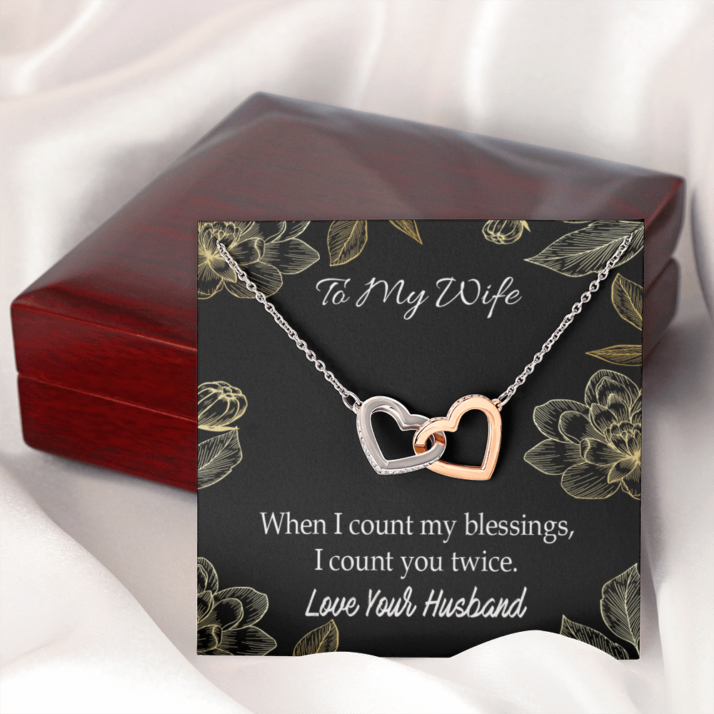 To My Wife When I Count My Blessings Inseparable Necklace-Express Your Love Gifts