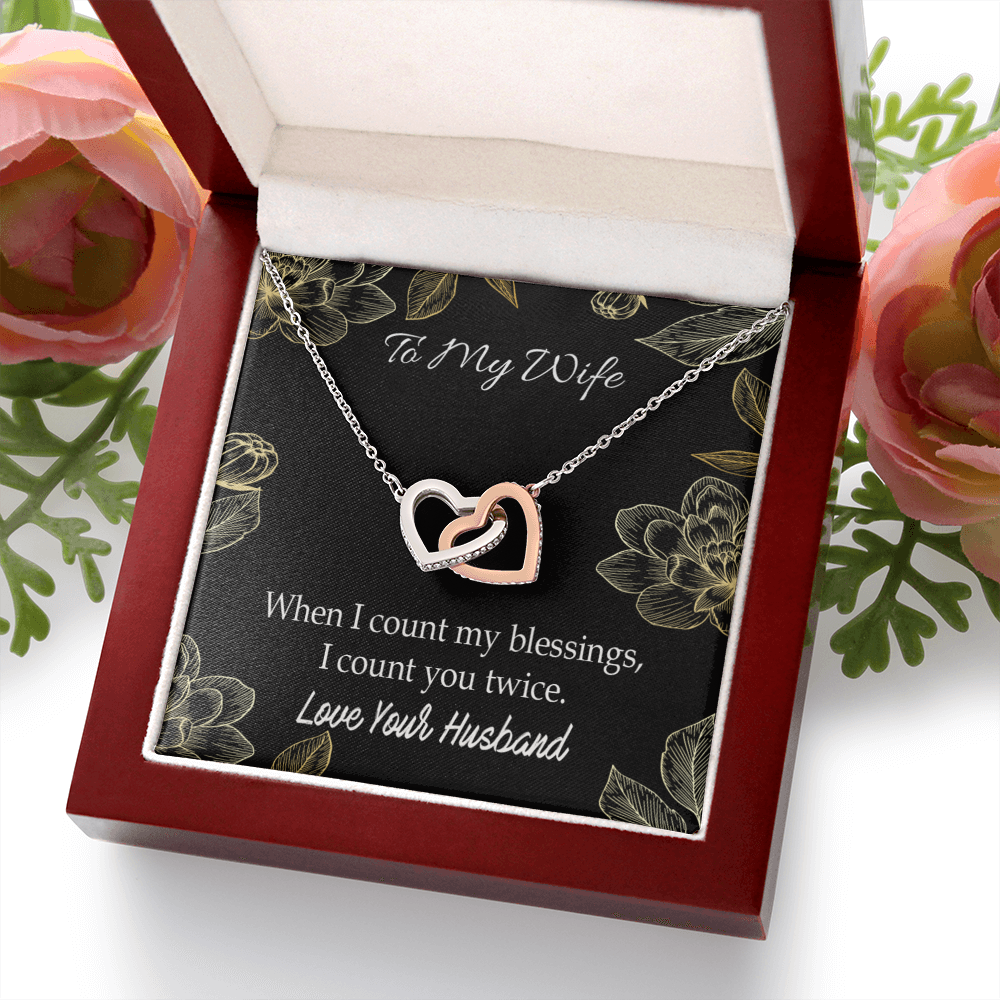 To My Wife When I Count My Blessings Inseparable Necklace-Express Your Love Gifts