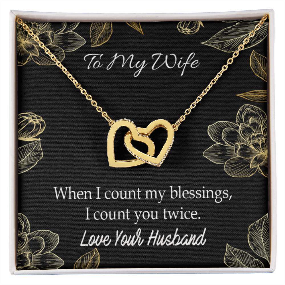 To My Wife When I Count My Blessings Inseparable Necklace-Express Your Love Gifts