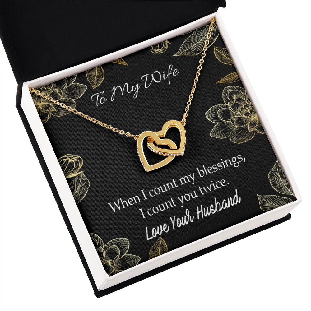 To My Wife When I Count My Blessings Inseparable Necklace-Express Your Love Gifts