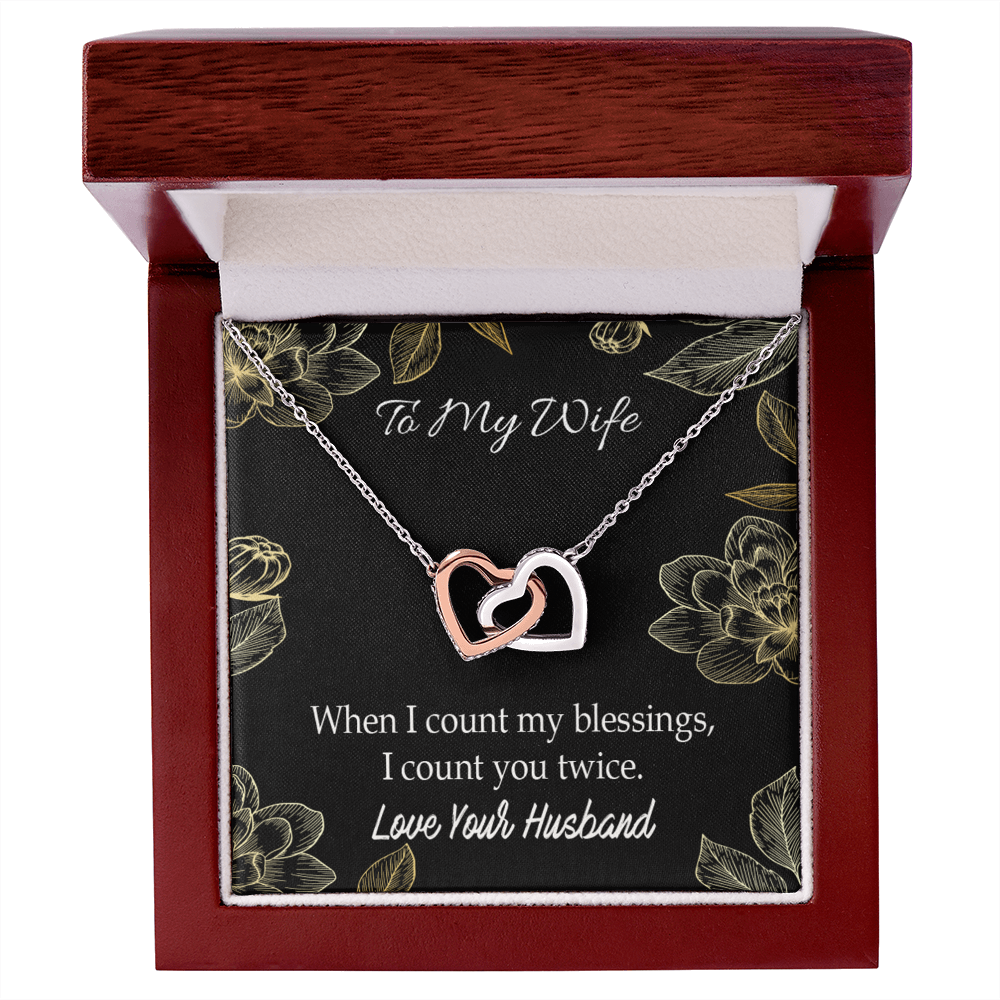 To My Wife When I Count My Blessings Inseparable Necklace-Express Your Love Gifts