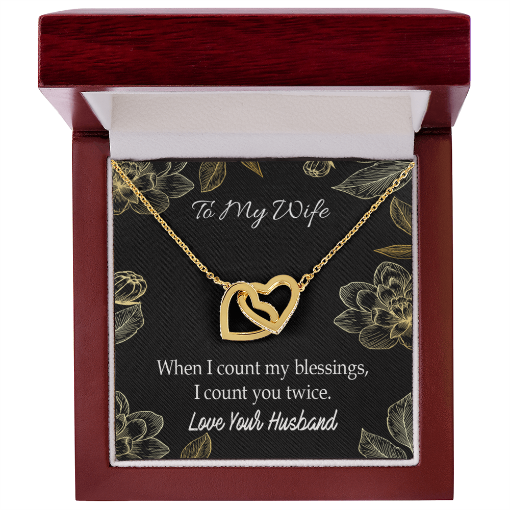 To My Wife When I Count My Blessings Inseparable Necklace-Express Your Love Gifts