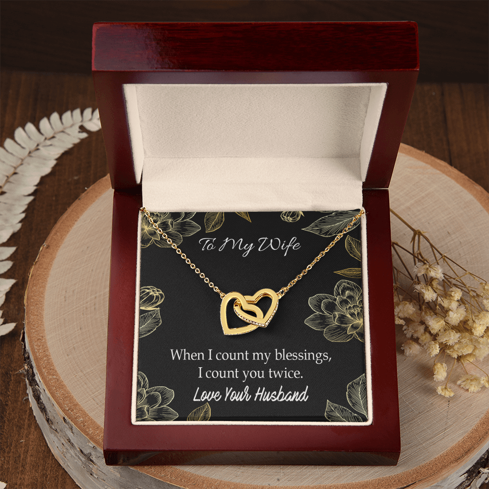 To My Wife When I Count My Blessings Inseparable Necklace-Express Your Love Gifts