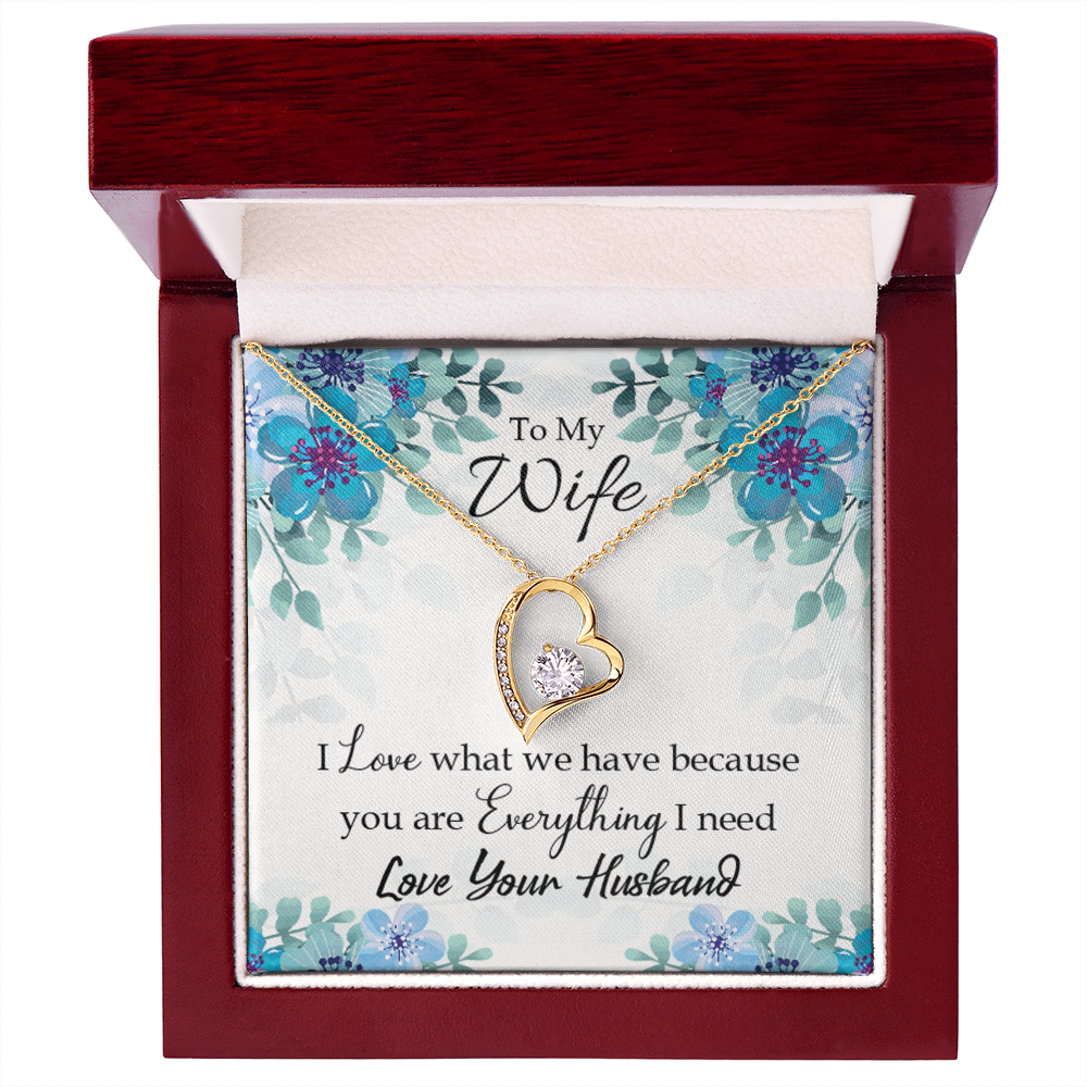 To My Wife When you love Forever Necklace w Message Card-Express Your Love Gifts