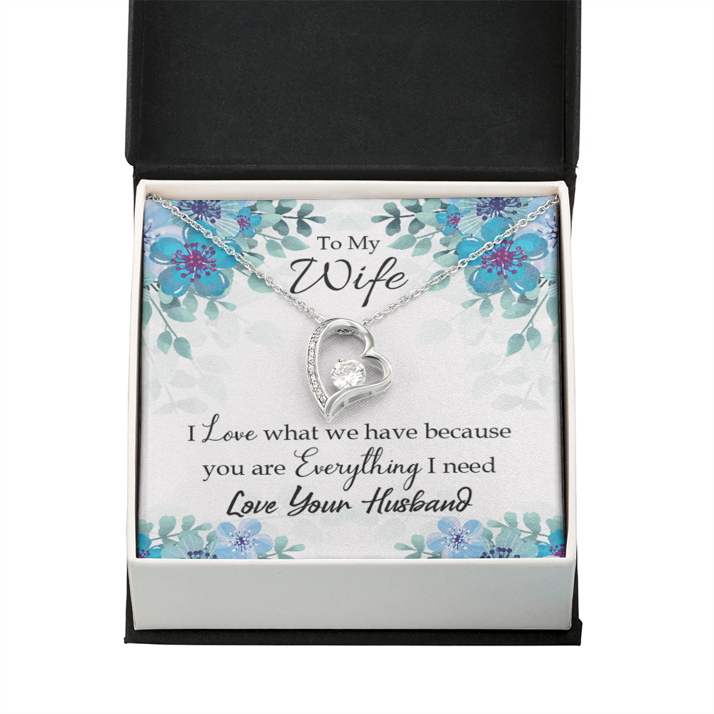 To My Wife When you love Forever Necklace w Message Card-Express Your Love Gifts