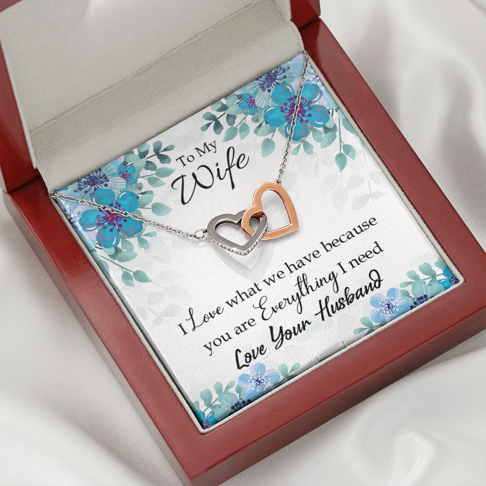 To My Wife When You Love Inseparable Necklace-Express Your Love Gifts