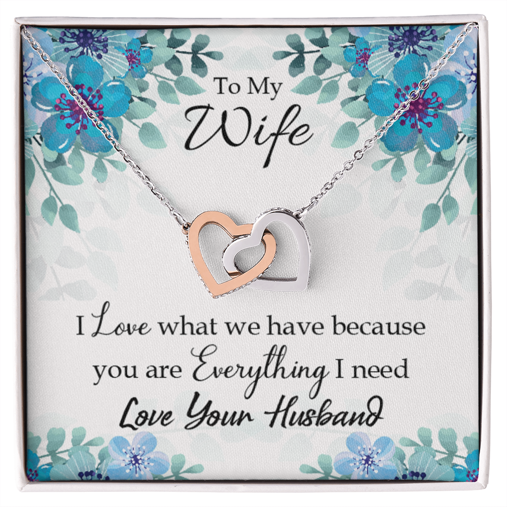 To My Wife When You Love Inseparable Necklace-Express Your Love Gifts