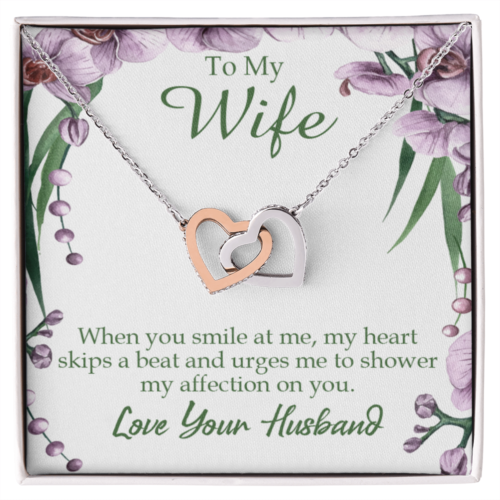 To My Wife When You Smile at Me Inseparable Necklace-Express Your Love Gifts