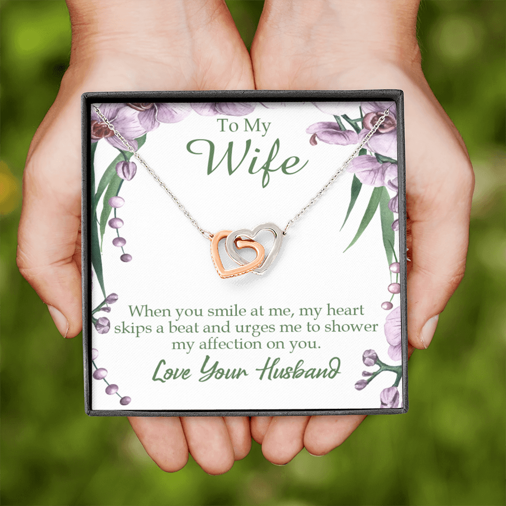 To My Wife When You Smile at Me Inseparable Necklace-Express Your Love Gifts