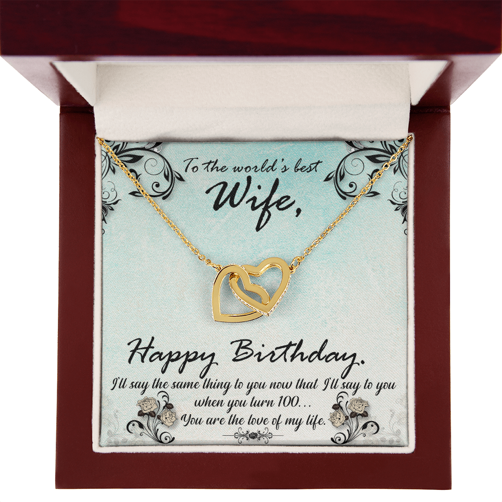 To My Wife When You Turn 100 Birthday Message Inseparable Necklace-Express Your Love Gifts