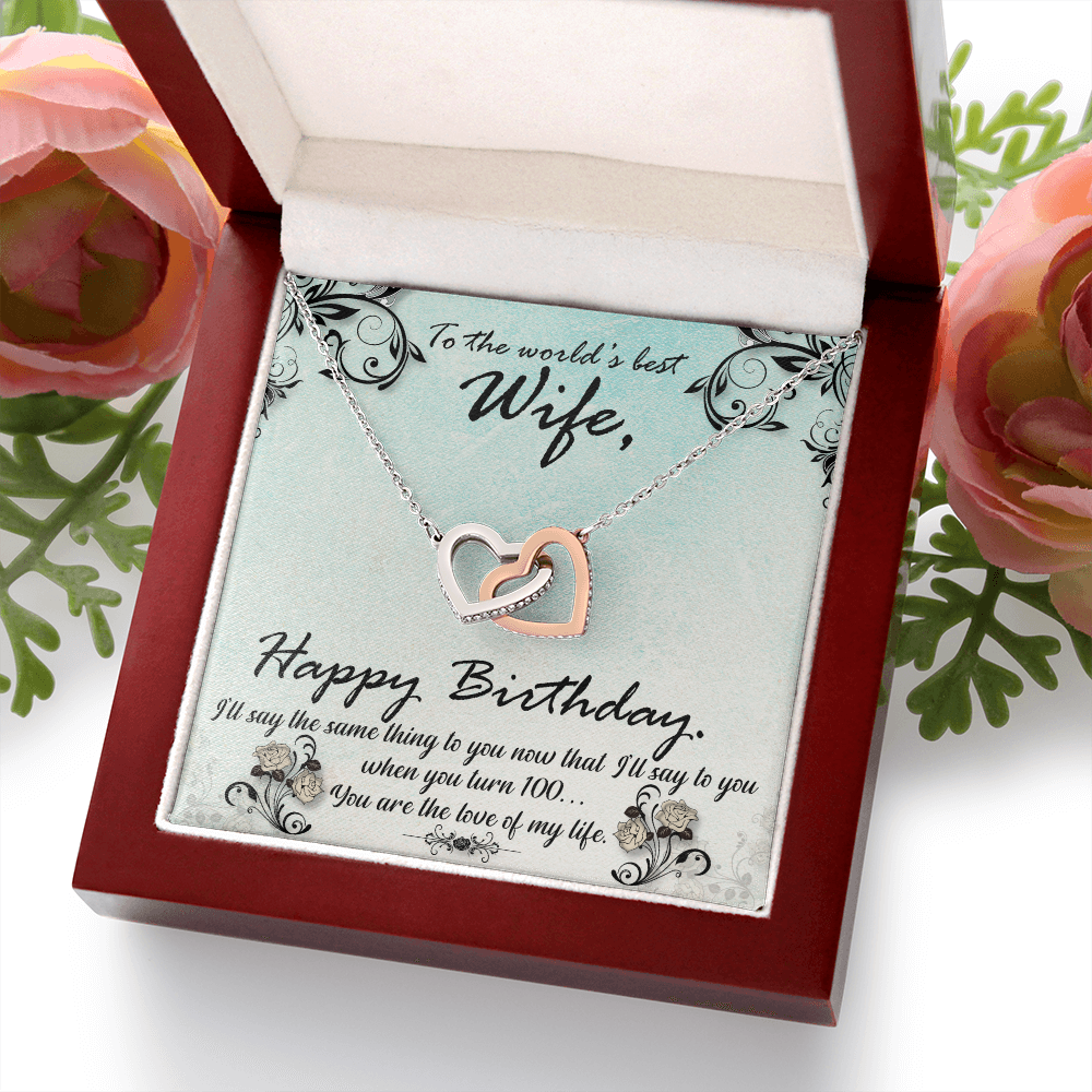 To My Wife When You Turn 100 Birthday Message Inseparable Necklace-Express Your Love Gifts