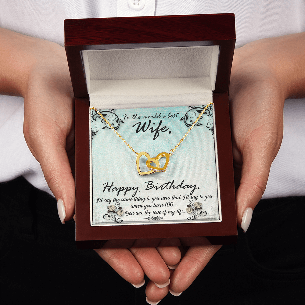 To My Wife When You Turn 100 Birthday Message Inseparable Necklace-Express Your Love Gifts