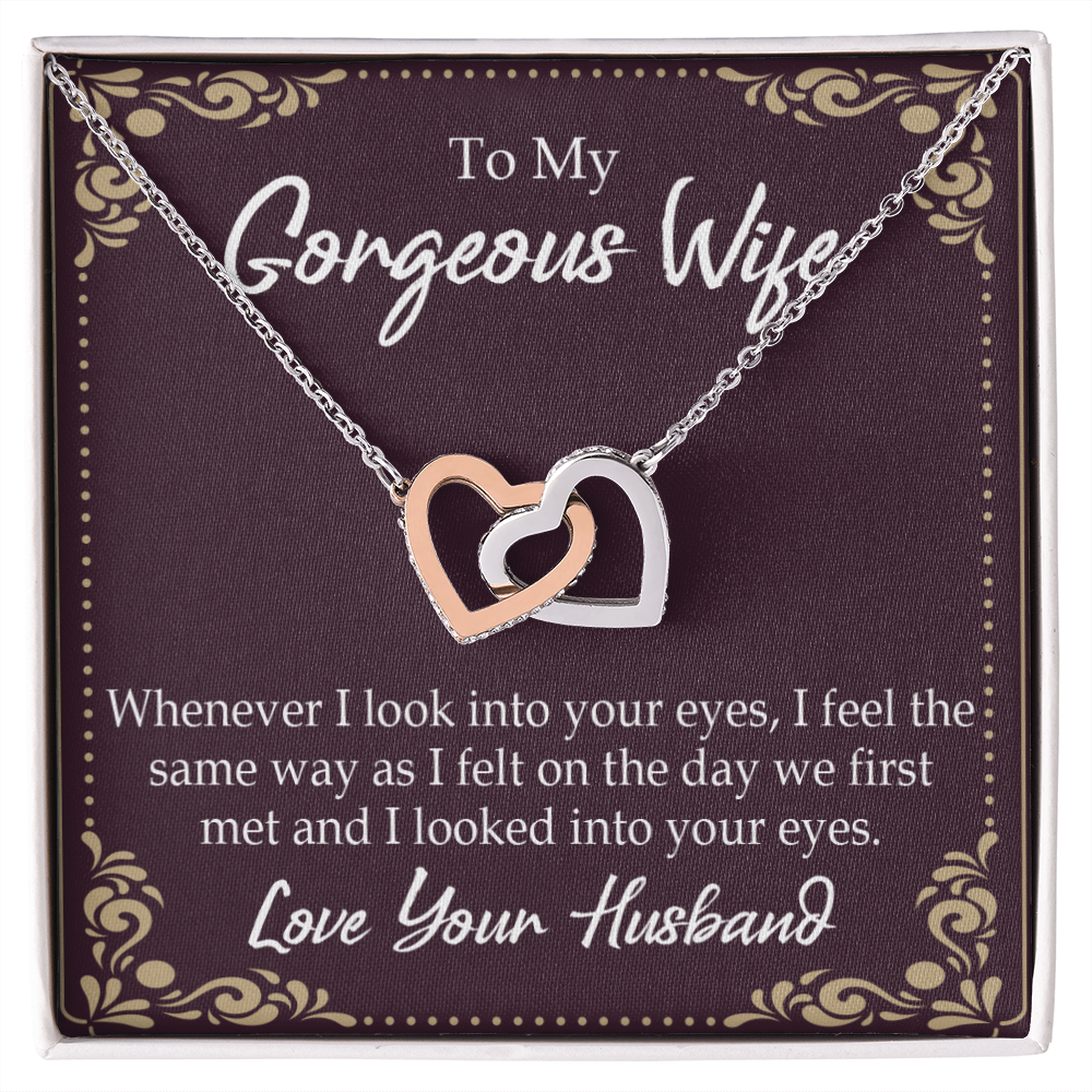 To My Wife Whenever I Look Into Your Eyes Inseparable Necklace-Express Your Love Gifts