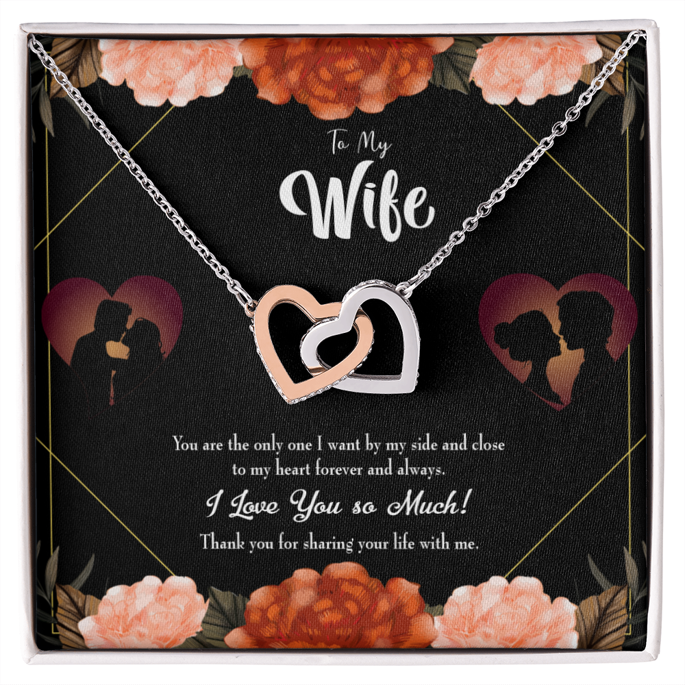 To My Wife Wife by my Side Inseparable Necklace-Express Your Love Gifts