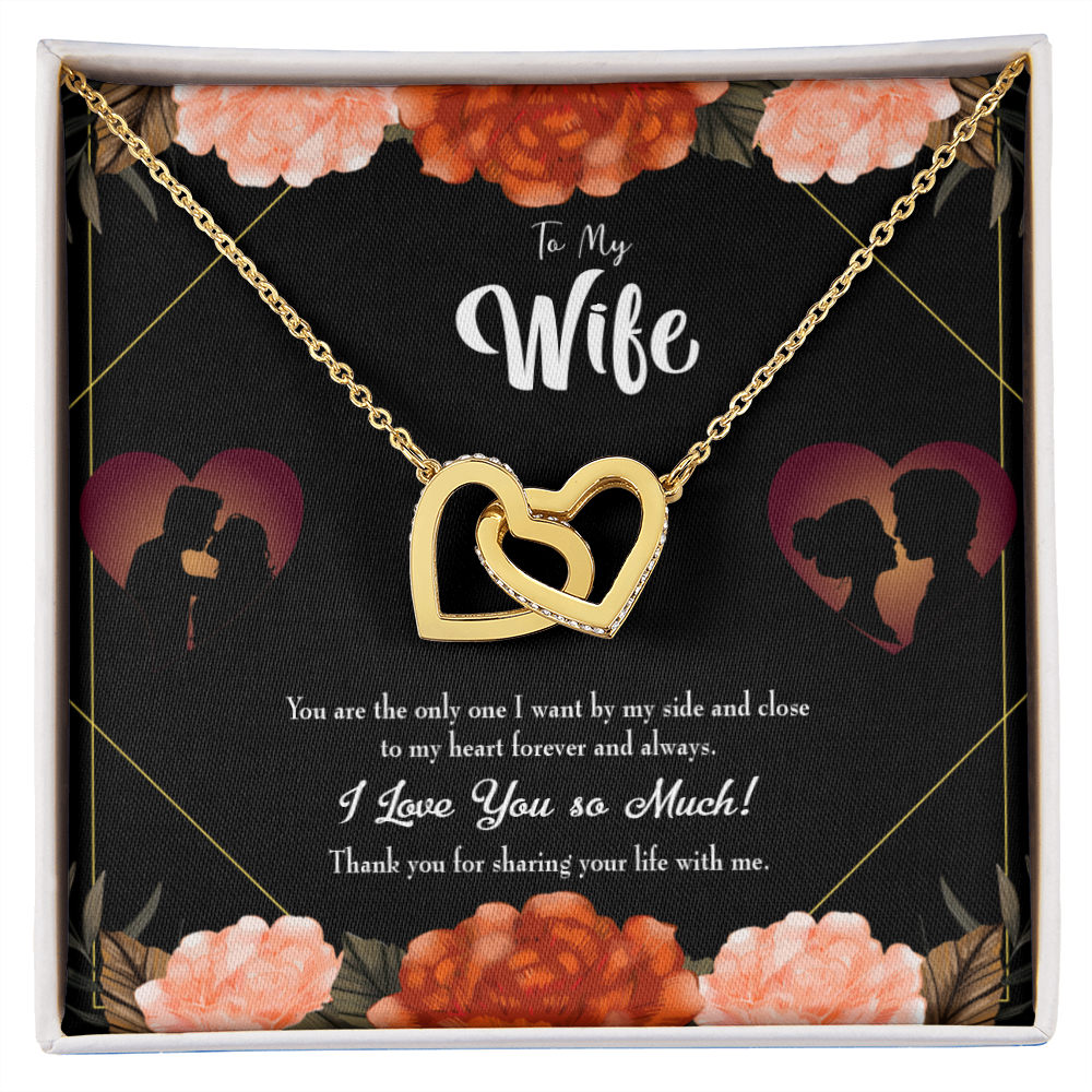 To My Wife Wife by my Side Inseparable Necklace-Express Your Love Gifts