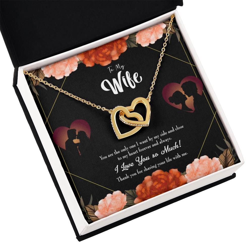 To My Wife Wife by my Side Inseparable Necklace-Express Your Love Gifts