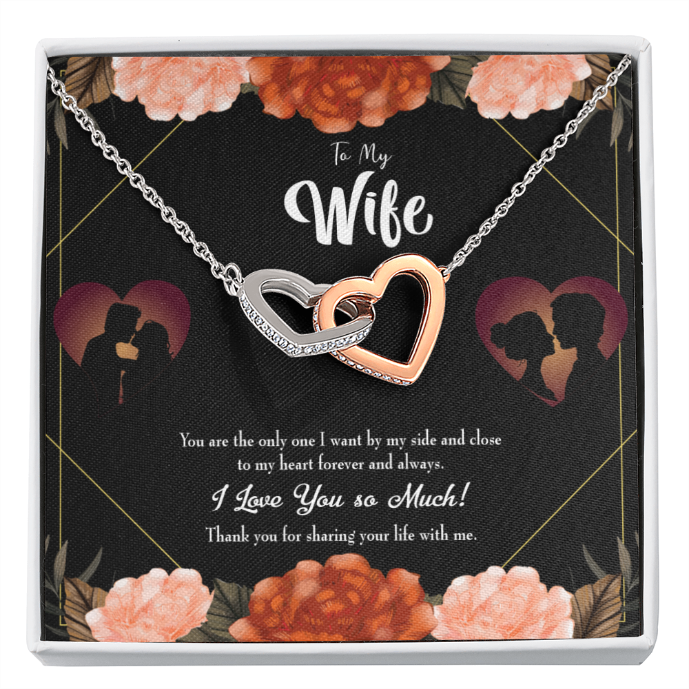 To My Wife Wife by my Side Inseparable Necklace-Express Your Love Gifts