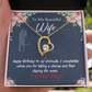 To My Wife Wife I Completely Adore Birthday Message Forever Necklace w Message Card-Express Your Love Gifts