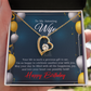 To My Wife Wife is a Precious Gift Birthday Message Forever Necklace w Message Card-Express Your Love Gifts
