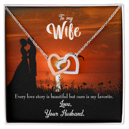 To My Wife Wife Love Story Inseparable Necklace-Express Your Love Gifts